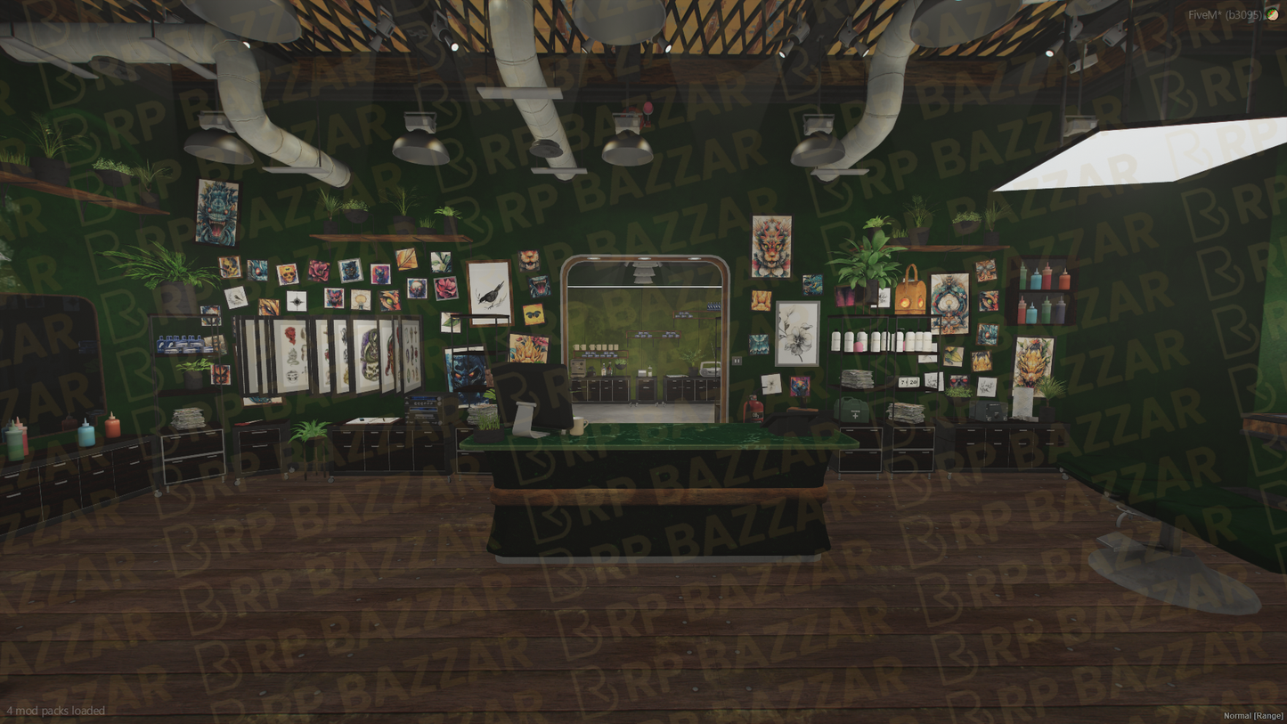 Inked Tattoo Store FiveM MLO — GTA RP Interior — ESX QB QBOX — RPBazzar