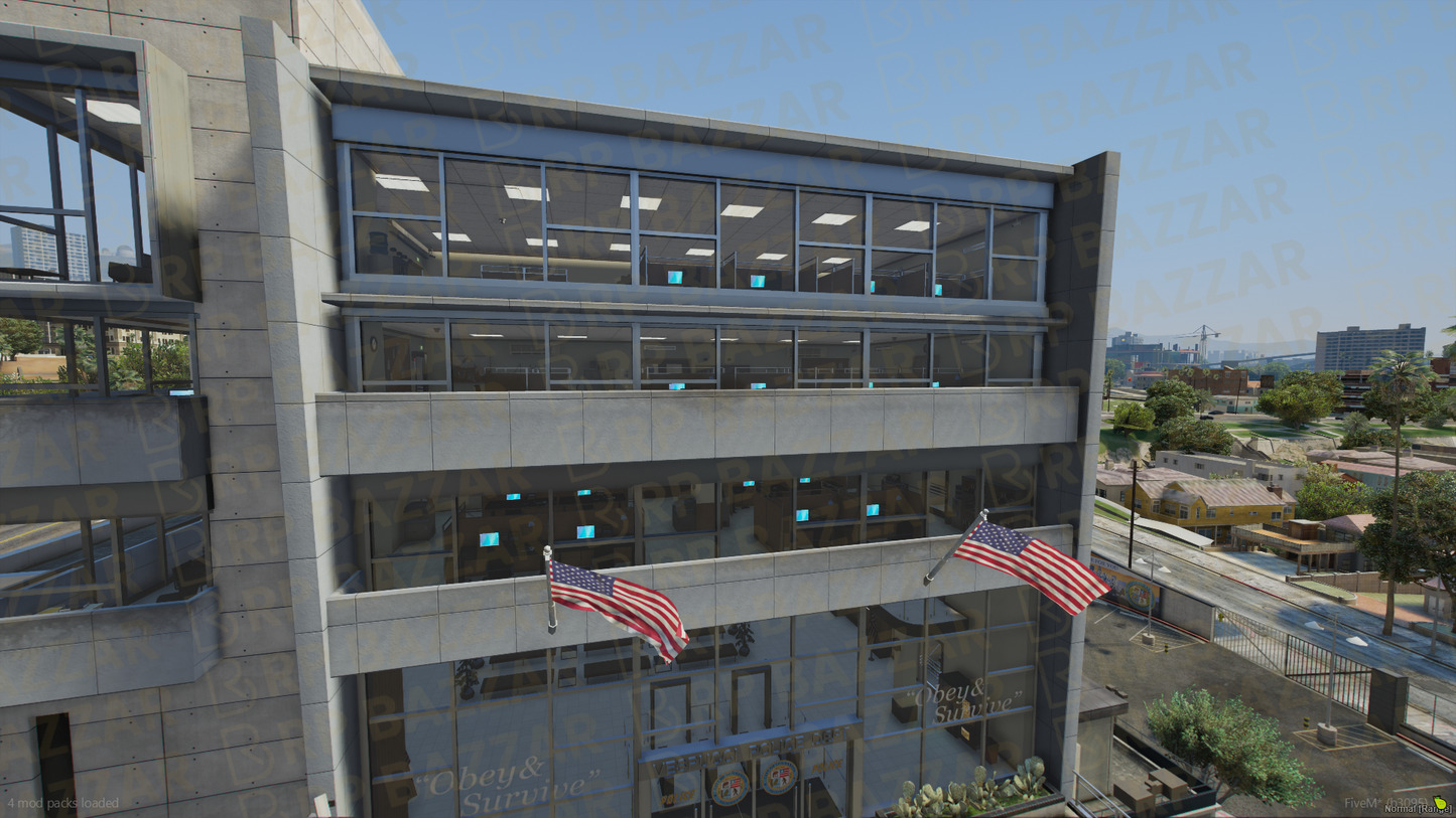 Sentinel Police Station FiveM MLO — GTA RP Interior — ESX QB QBOX — RPBazzar