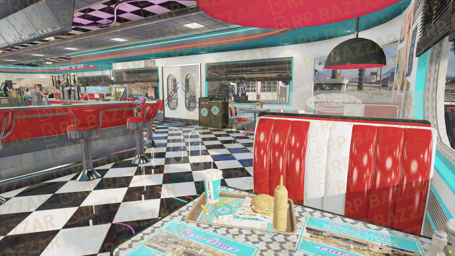 Premium Cafe FiveM MLO — GTA RP Interior — ESX QB QBOX — RPBazzar