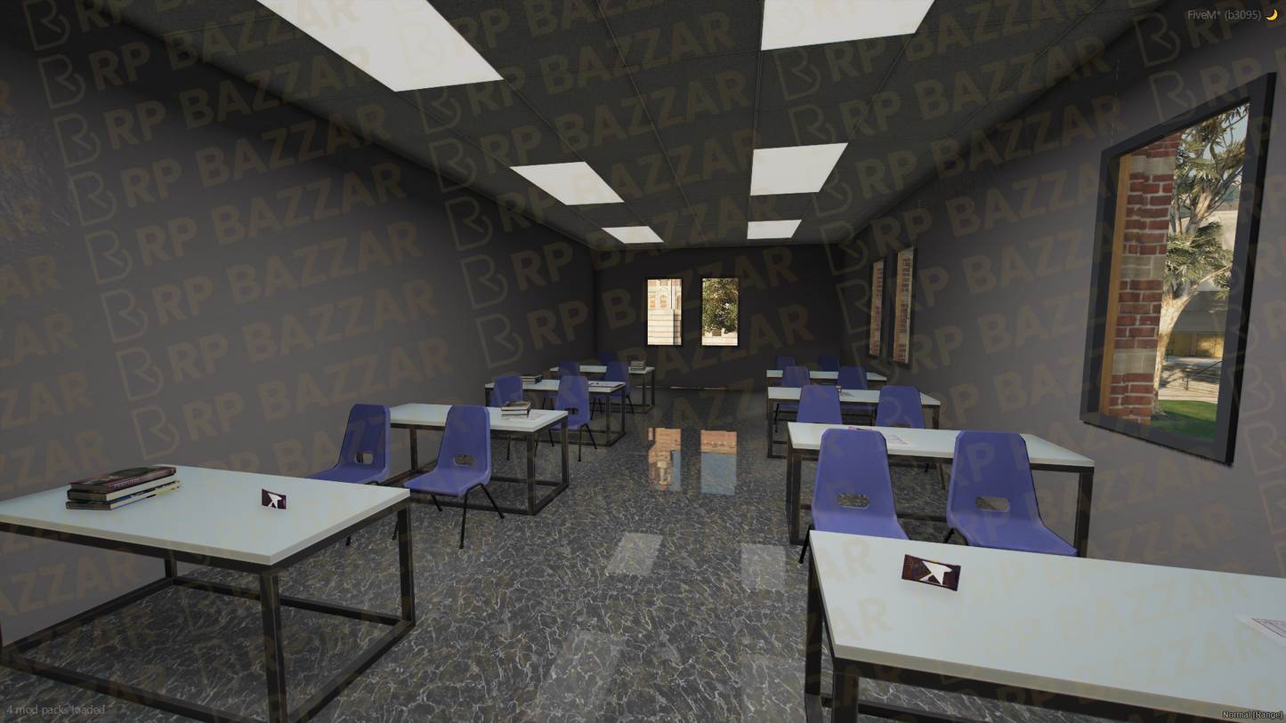 Classic School & University FiveM MLO — GTA RP Interior — ESX QB QBOX — RPBazzar