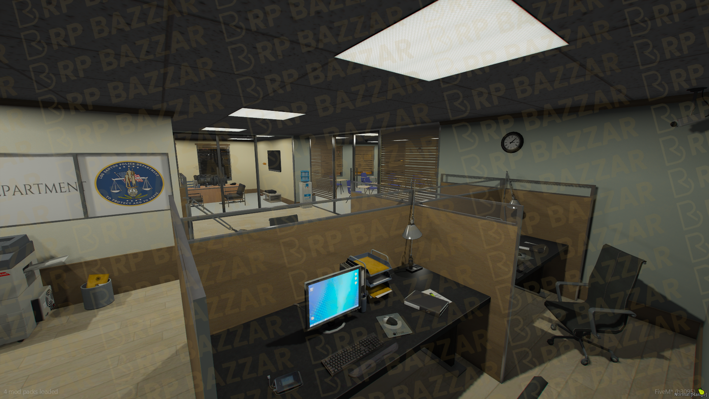 Sentinel Police Station FiveM MLO — GTA RP Interior — ESX QB QBOX — RPBazzar