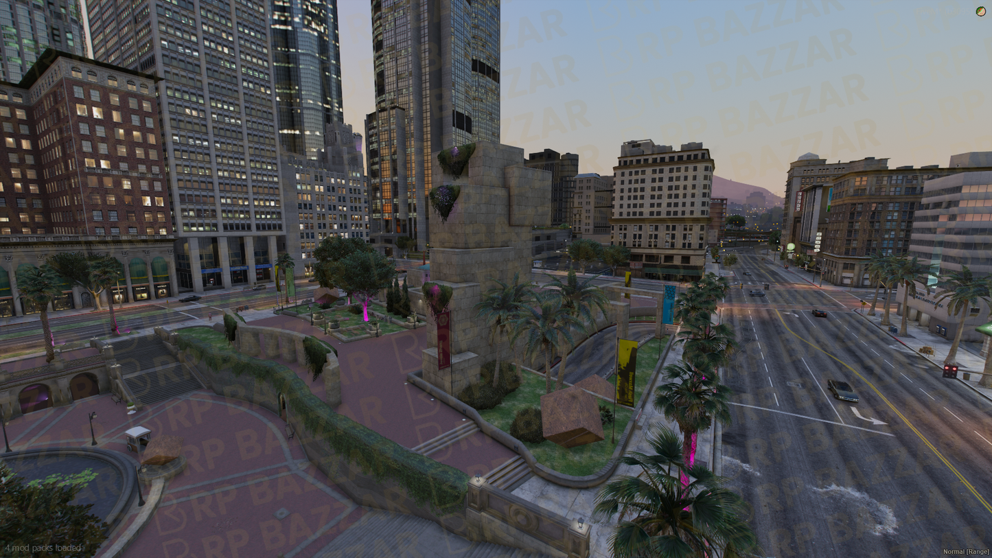 Bustling Legion Square FiveM MLO — GTA RP Interior — ESX QB QBOX — RPBazzar