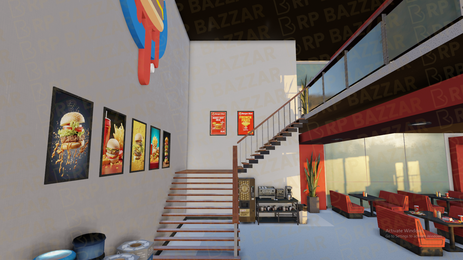 Mega Food Hall FiveM MLO — GTA RP Interior — ESX QB QBOX — RPBazzar