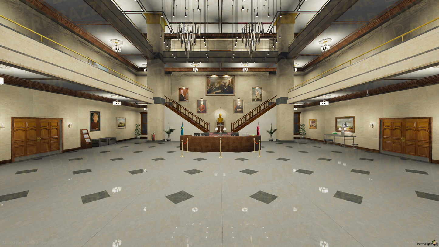 Classic City Hall FiveM MLO — GTA RP Interior — ESX QB QBOX — RPBazzar