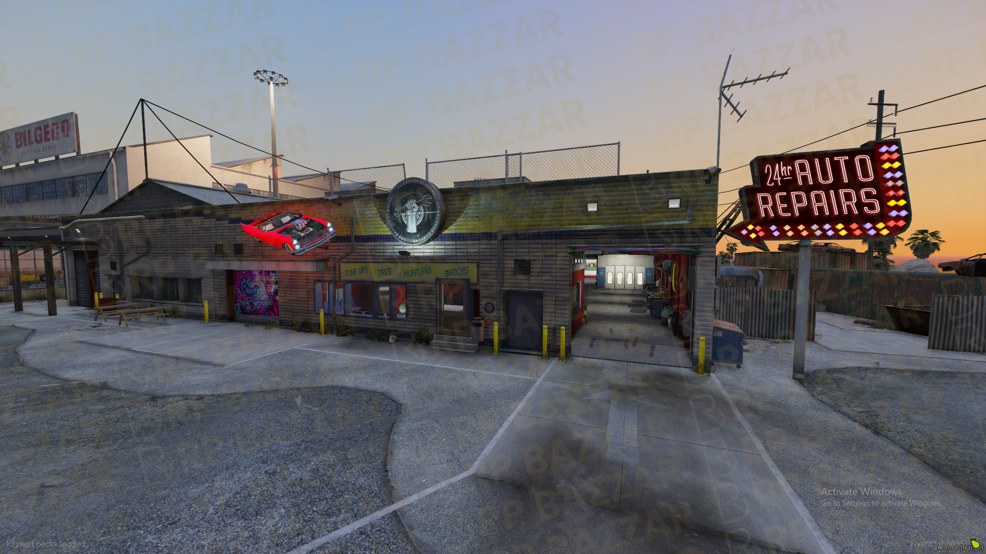 Grimy Mechanic Shop FiveM MLO — GTA RP Interior — ESX QB QBOX — RPBazzar