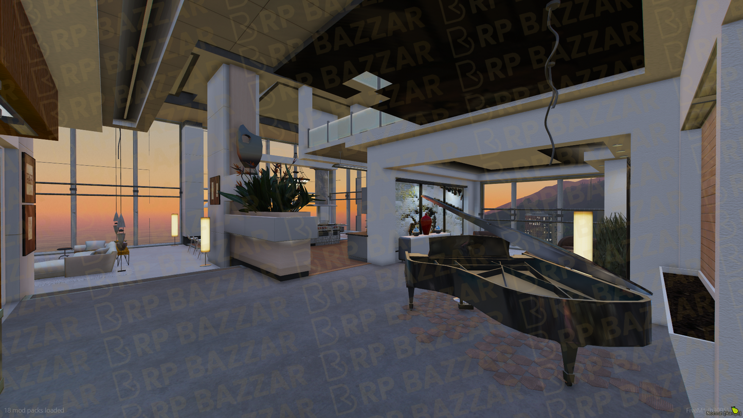 Urban Penthouse FiveM MLO — GTA RP Interior — ESX QB QBOX — RPBazzar