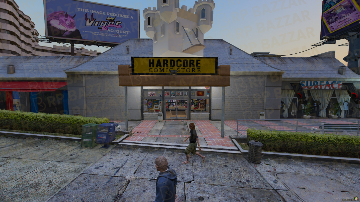 Vintage Comic Store FiveM MLO — GTA RP Interior — ESX QB QBOX — RPBazzar