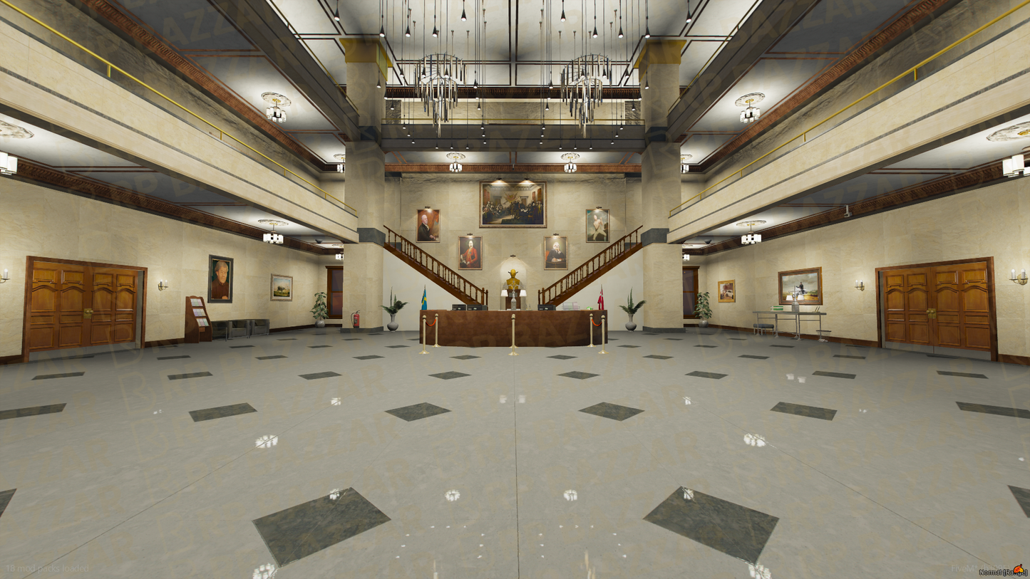 Modern CityHall FiveM MLO — GTA RP Interior — ESX QB QBOX — RPBazzar