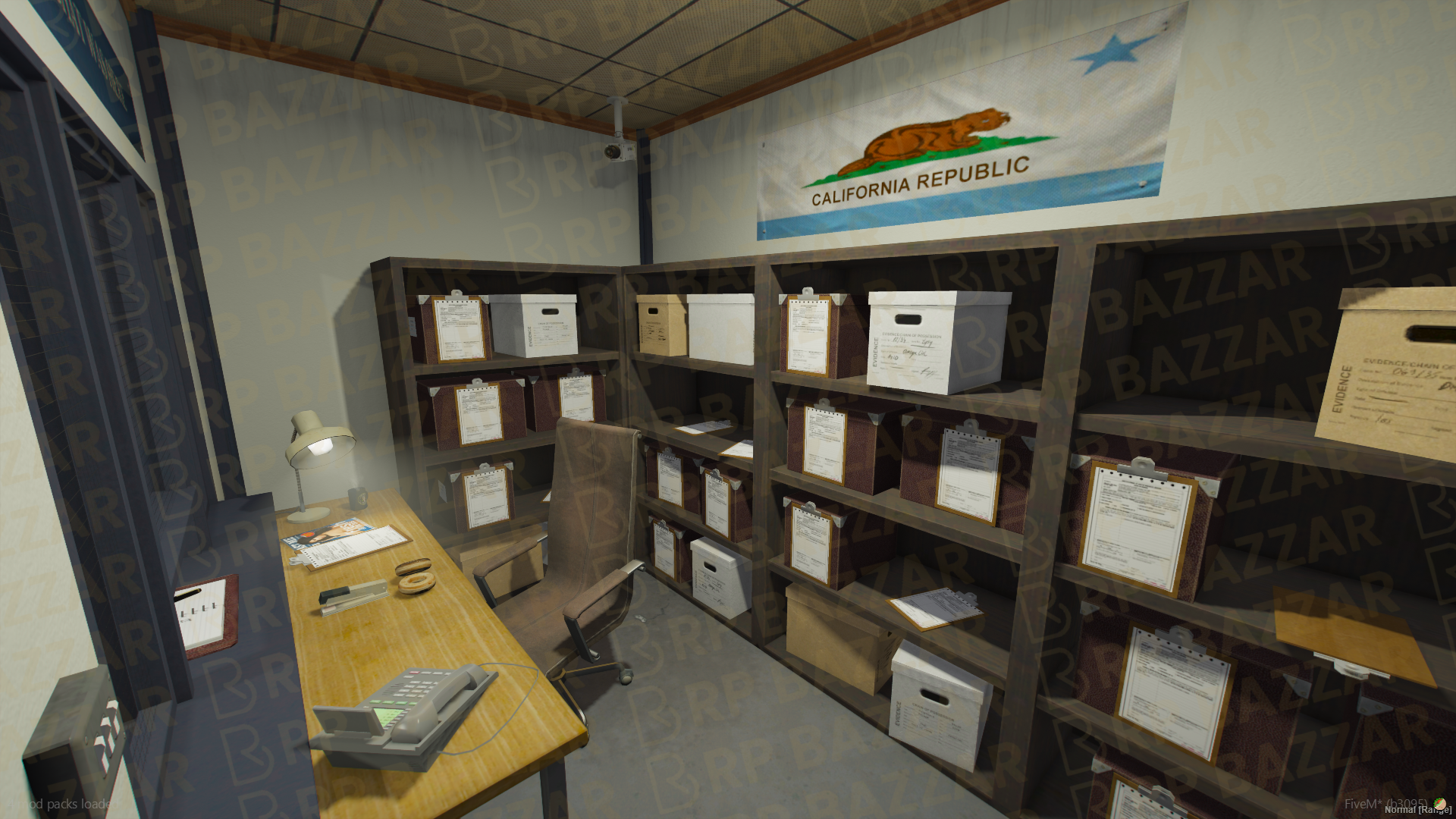 Sheriff Police Station FiveM MLO — GTA RP Interior — ESX QB QBOX — RPBazzar