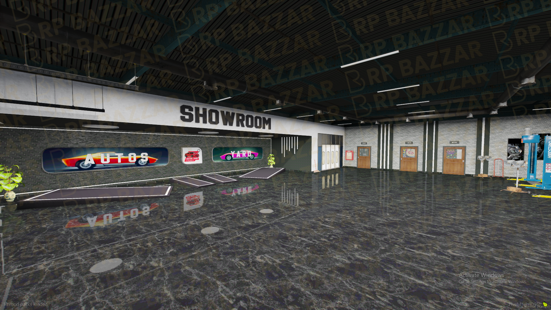 Retro Mechanic Shop FiveM MLO — GTA RP Interior — ESX QB QBOX — RPBazzar