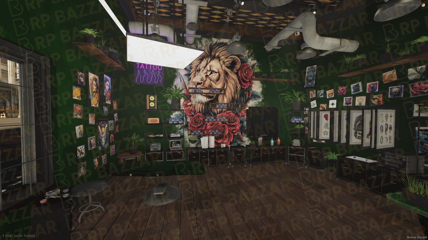 Inked Tattoo Store FiveM MLO — GTA RP Interior — ESX QB QBOX — RPBazzar