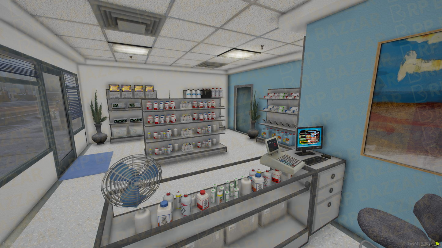 Clean Pharmacy FiveM MLO — GTA RP Interior — ESX QB QBOX — RPBazzar