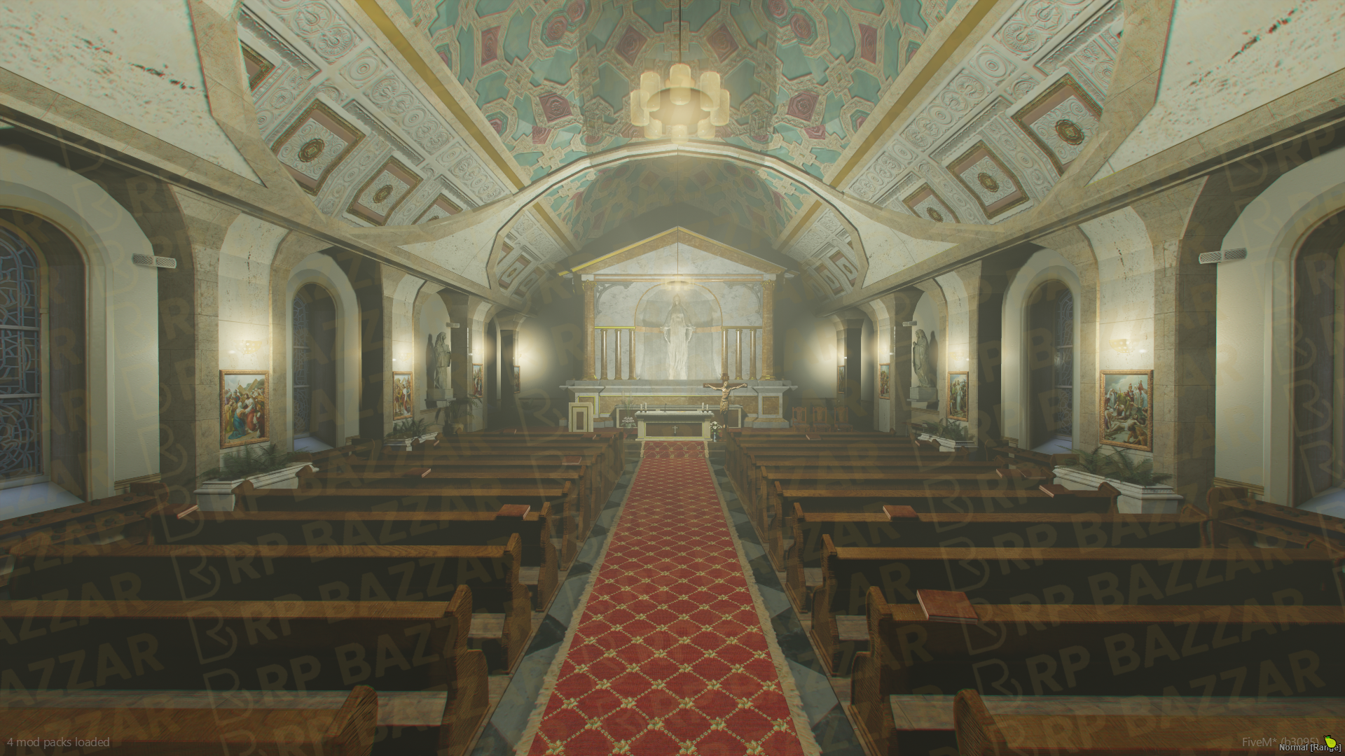 Historic Church FiveM MLO — GTA RP Interior — ESX QB QBOX — RPBazzar