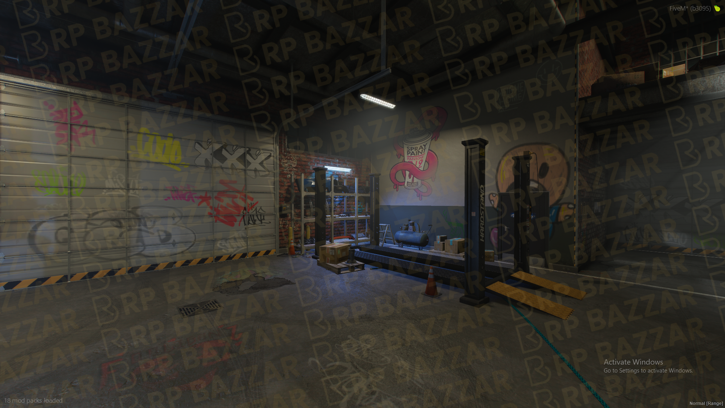 Rough Mechanic Shop FiveM MLO — GTA RP Interior — ESX QB QBOX — RPBazzar