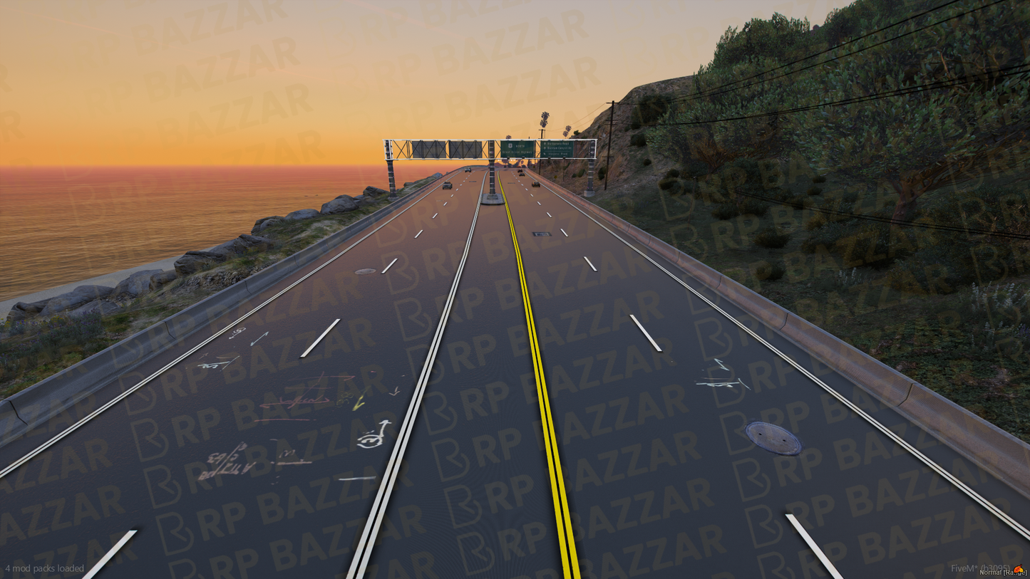 Downtown Road FiveM MLO — GTA RP Road Map — ESX QB QBOX — RPBazzar
