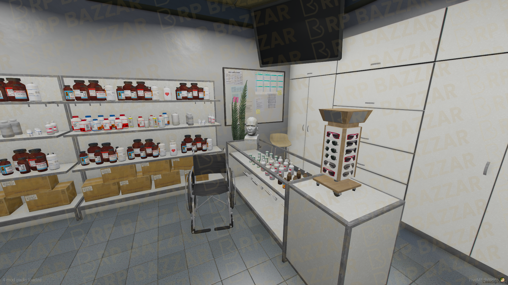Modern Pharmacy FiveM MLO — GTA RP Interior — ESX QB QBOX — RPBazzar