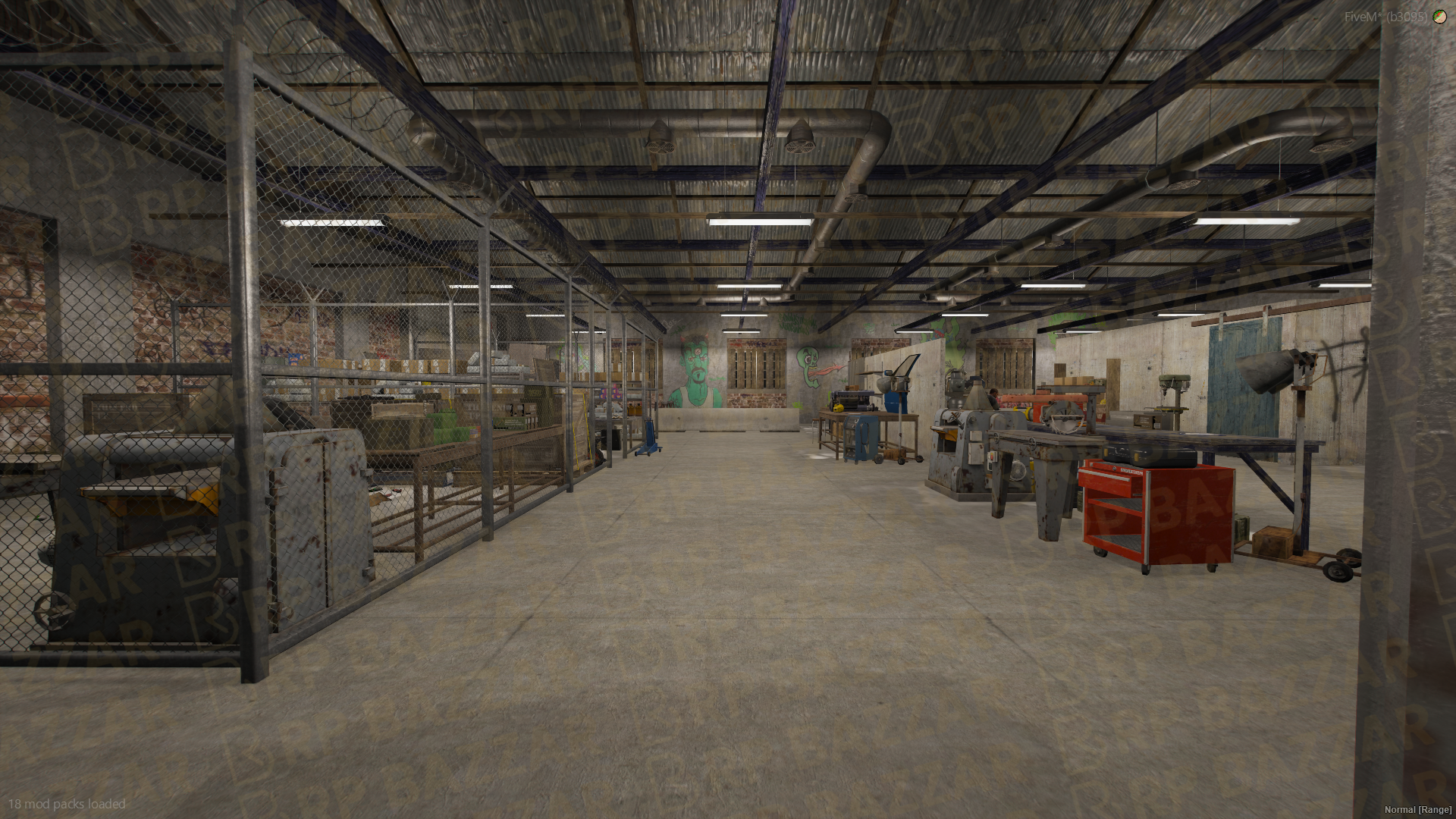 Gritty Gang Garage FiveM MLO — GTA RP Interior — ESX QB QBOX — RPBazzar