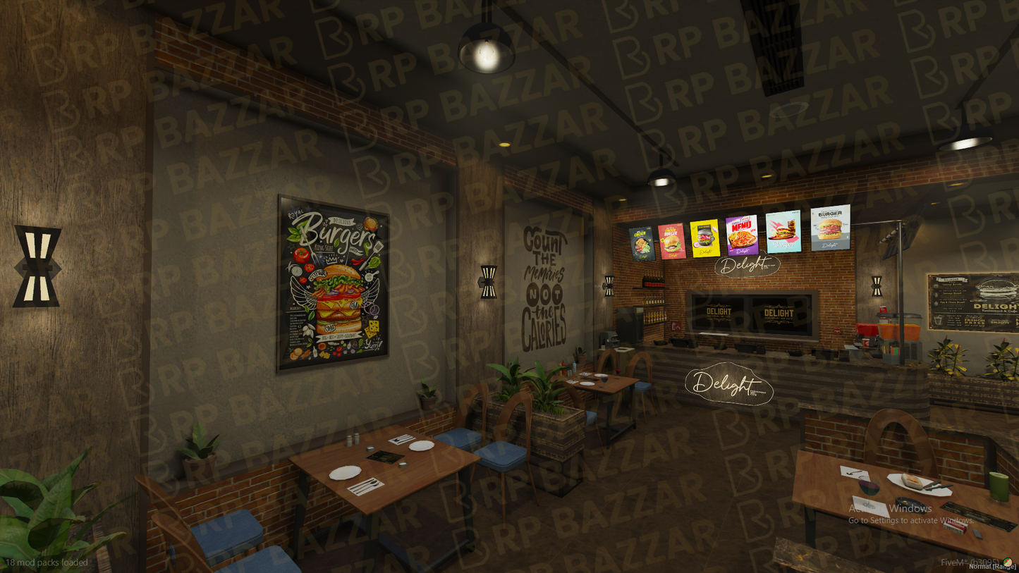 Rustic Restaurant FiveM MLO — GTA RP Interior — ESX QB QBOX — RPBazzar
