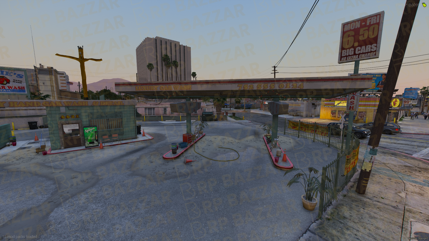 Shine Car Wash FiveM MLO — GTA RP Interior — ESX QB QBOX — RPBazzar