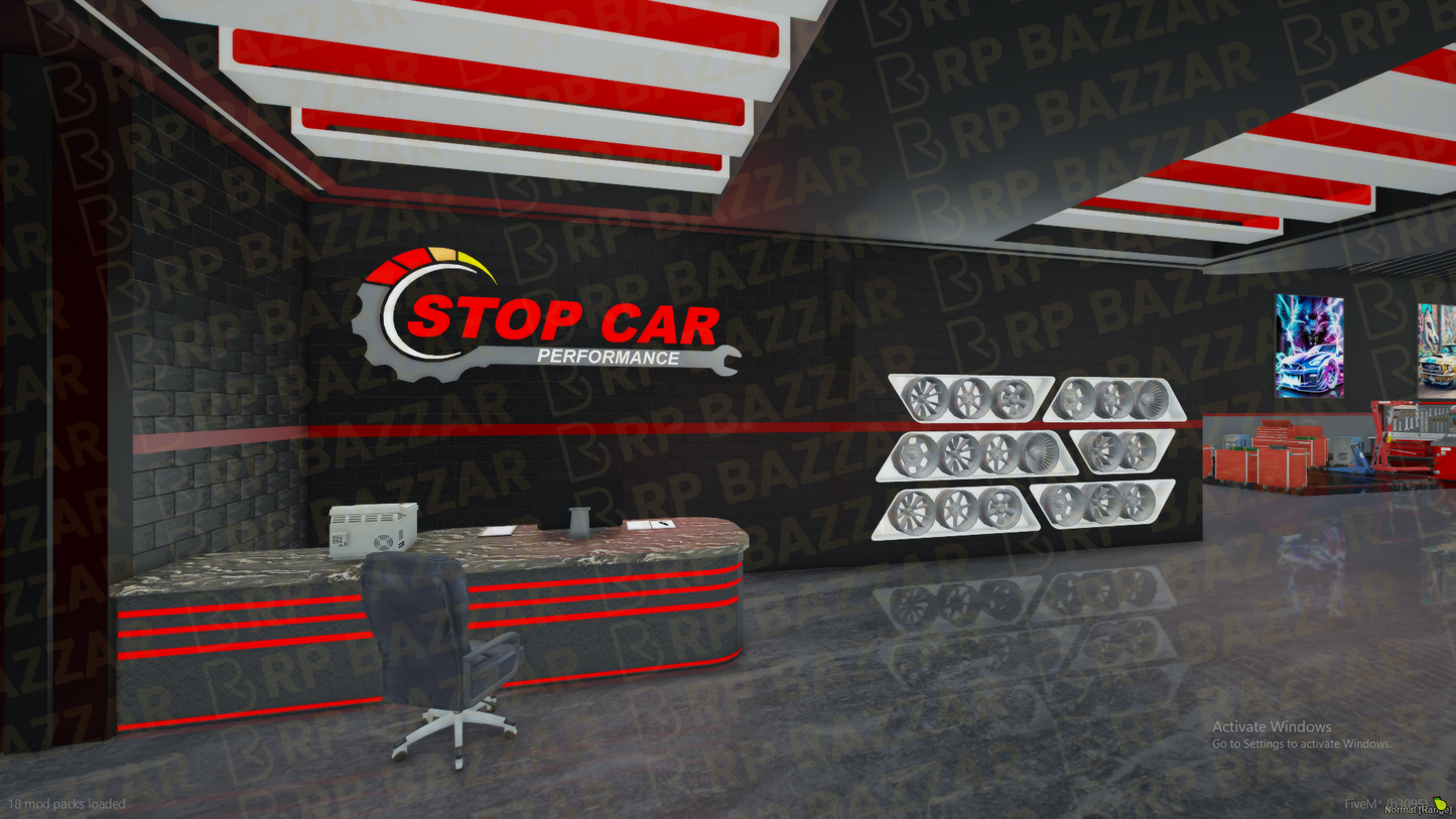 Premium Mechanic Shop FiveM MLO — GTA RP Interior — ESX QB QBOX — RPBazzar