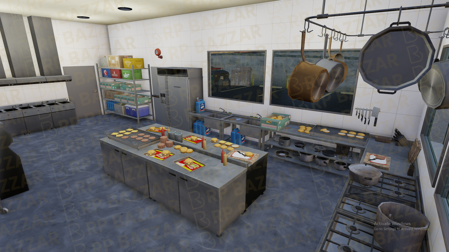 Neon Burger Joint FiveM MLO — GTA RP Interior — ESX QB QBOX — RPBazzar