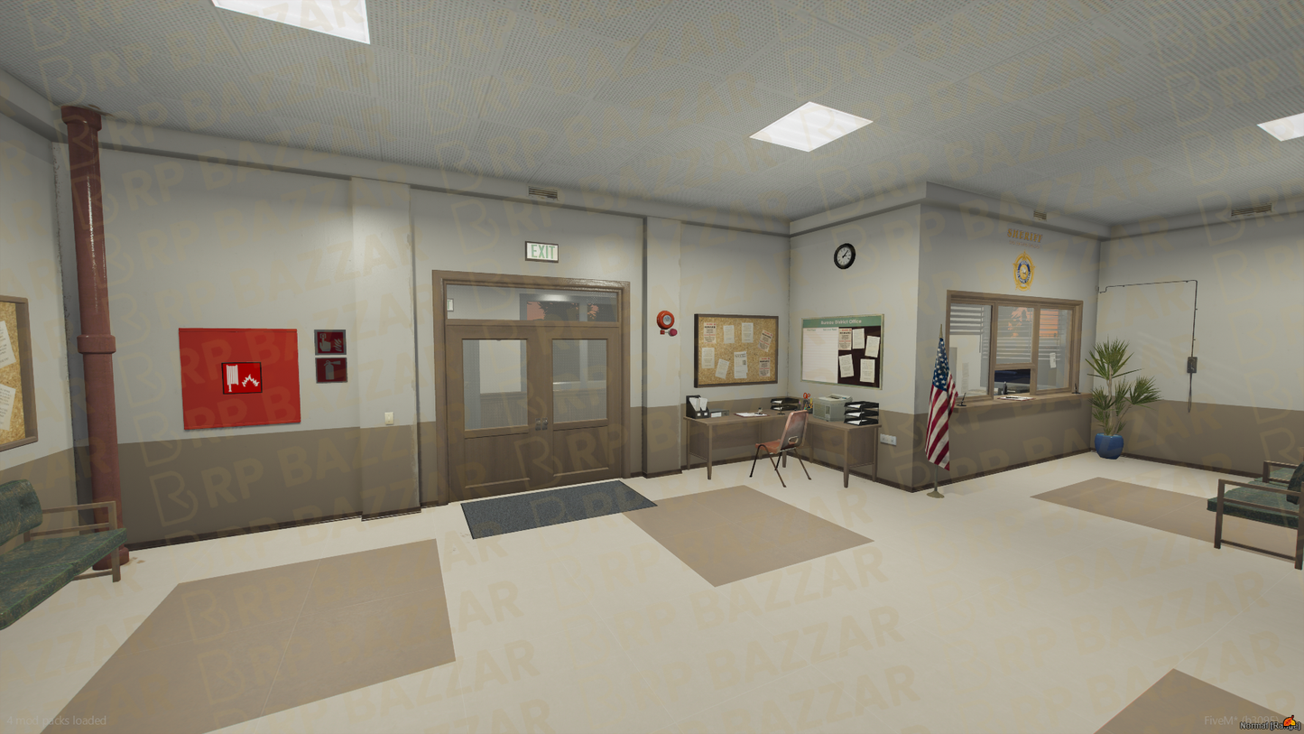 District Police Station FiveM MLO — GTA RP Interior — ESX QB QBOX — RPBazzar