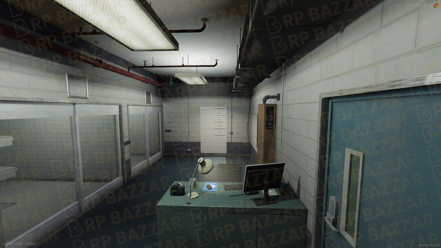 Industrial Police Station FiveM MLO — GTA RP Interior — ESX QB QBOX — RPBazzar
