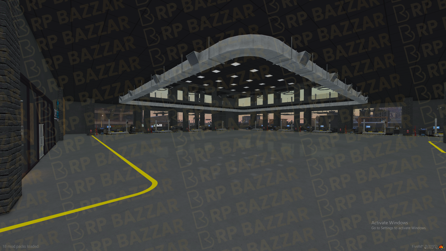 Modern Mechanic Shop FiveM MLO — GTA RP Interior — ESX QB QBOX — RPBazzar