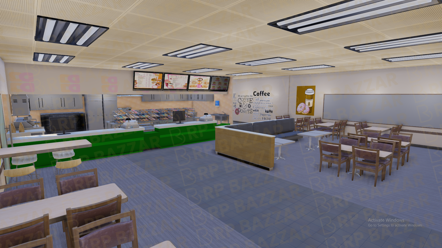 Downtown Coffee Shop FiveM MLO — GTA RP Interior — ESX QB QBOX — RPBazzar