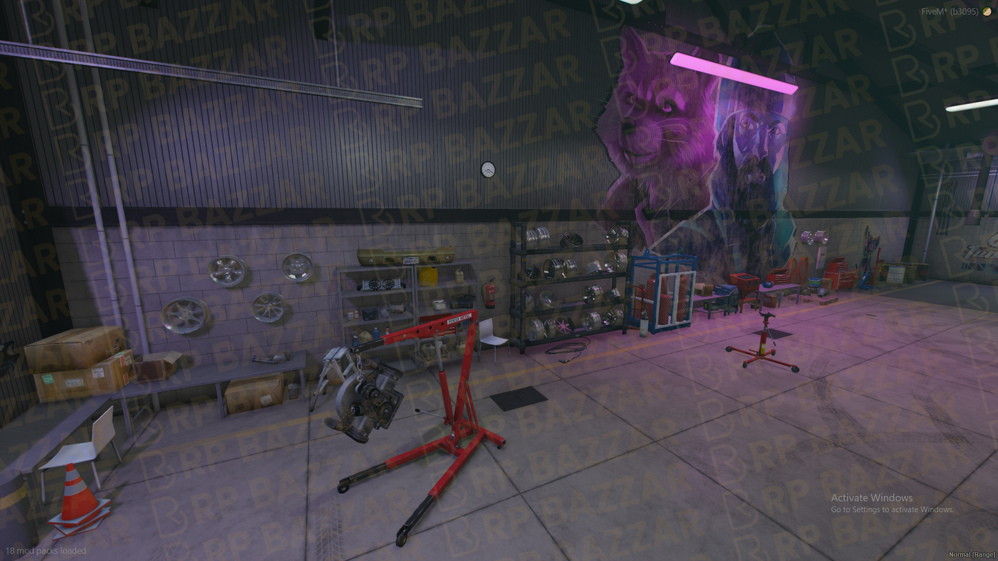 Mega Mechanic Shop FiveM MLO — GTA RP Interior — ESX QB QBOX — RPBazzar