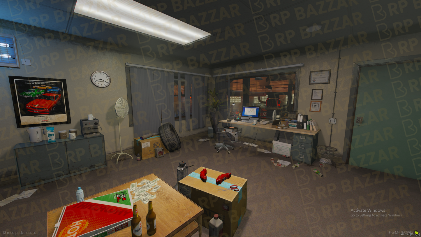 Hip Mechanic Shop FiveM MLO — GTA RP Interior — ESX QB QBOX — RPBazzar