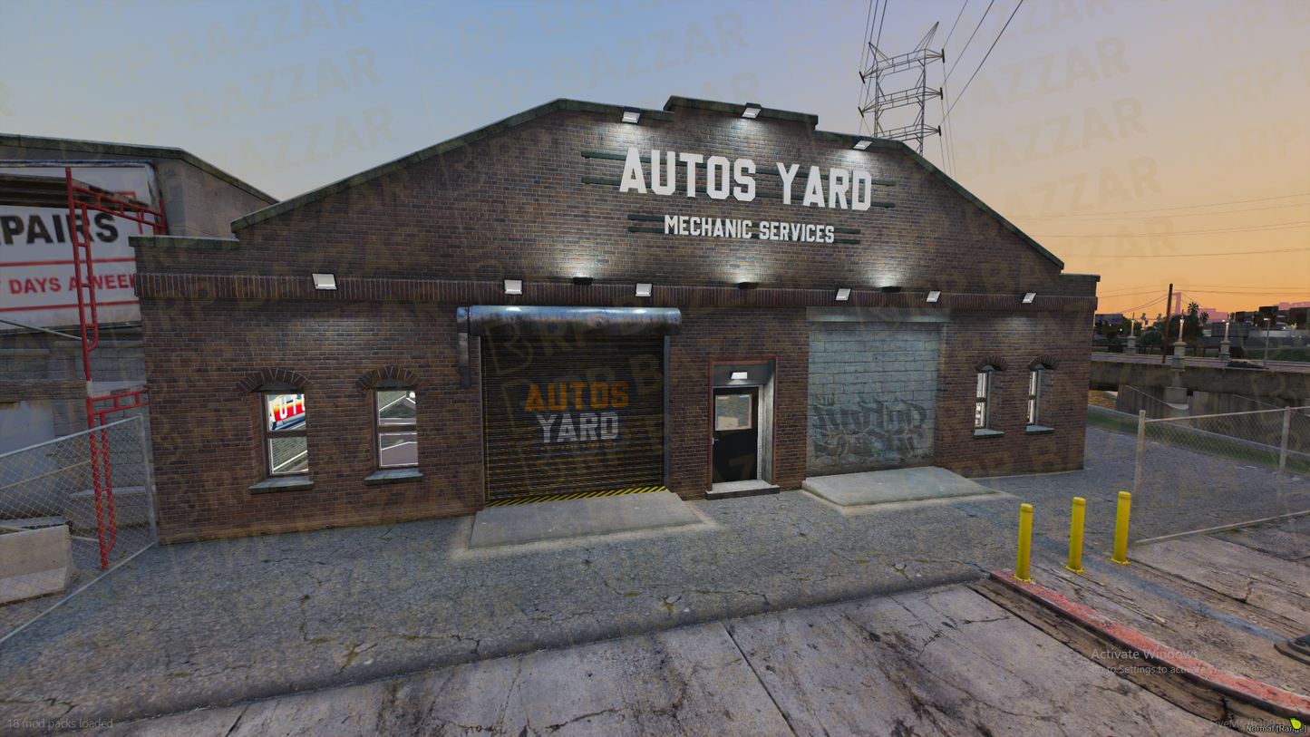 Retro Mechanic Shop FiveM MLO — GTA RP Interior — ESX QB QBOX — RPBazzar