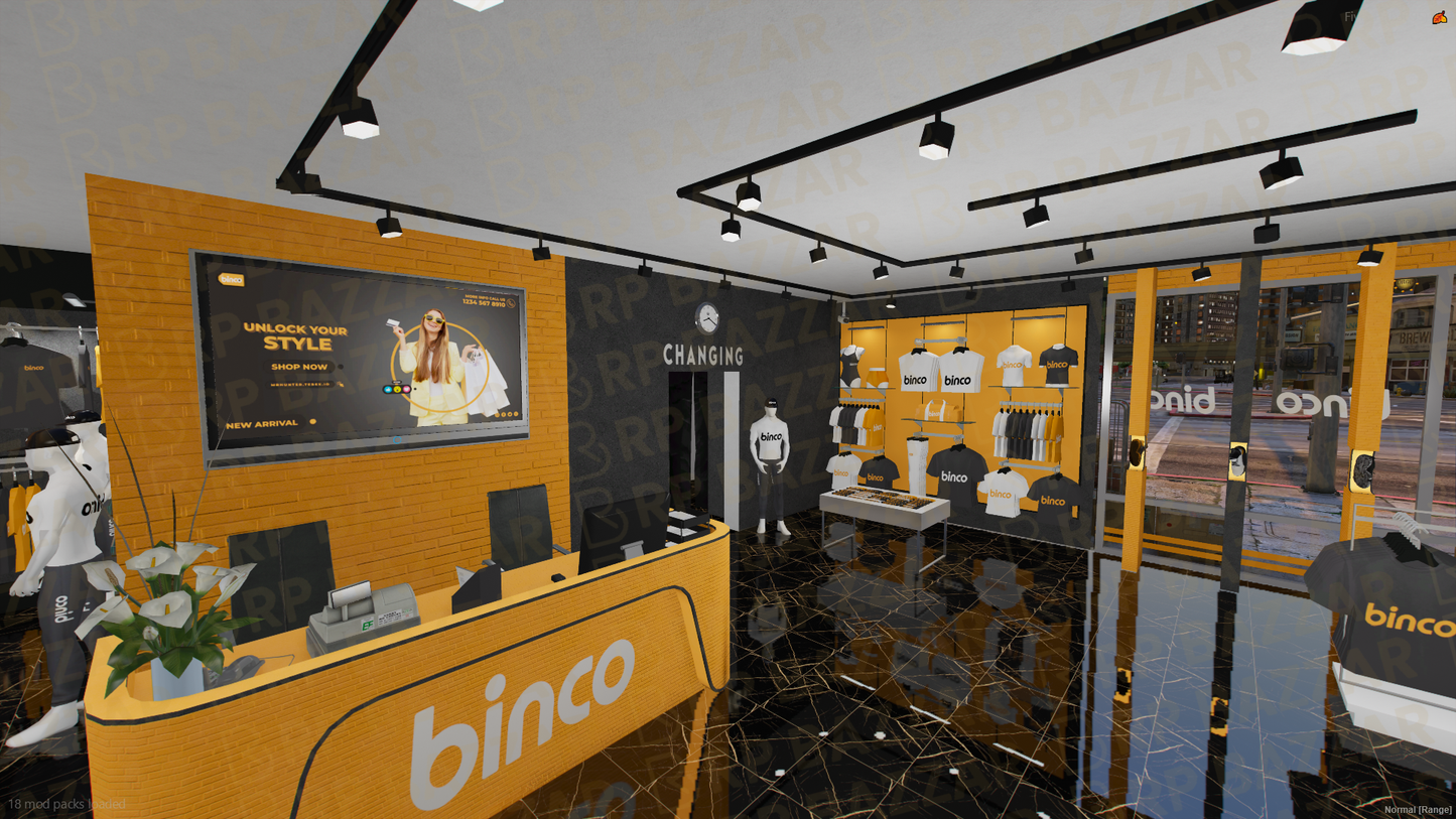 Fashion Clothing Store FiveM MLO — GTA RP Interior — ESX QB QBOX — RPBazzar