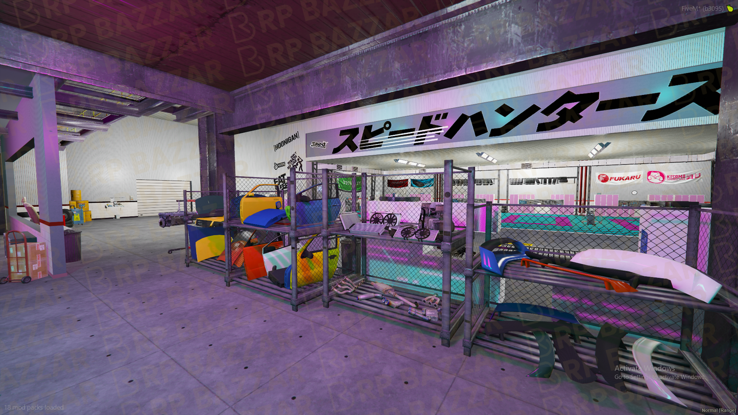 Underground Mechanic Shop FiveM MLO — GTA RP Interior — ESX QB QBOX — RPBazzar
