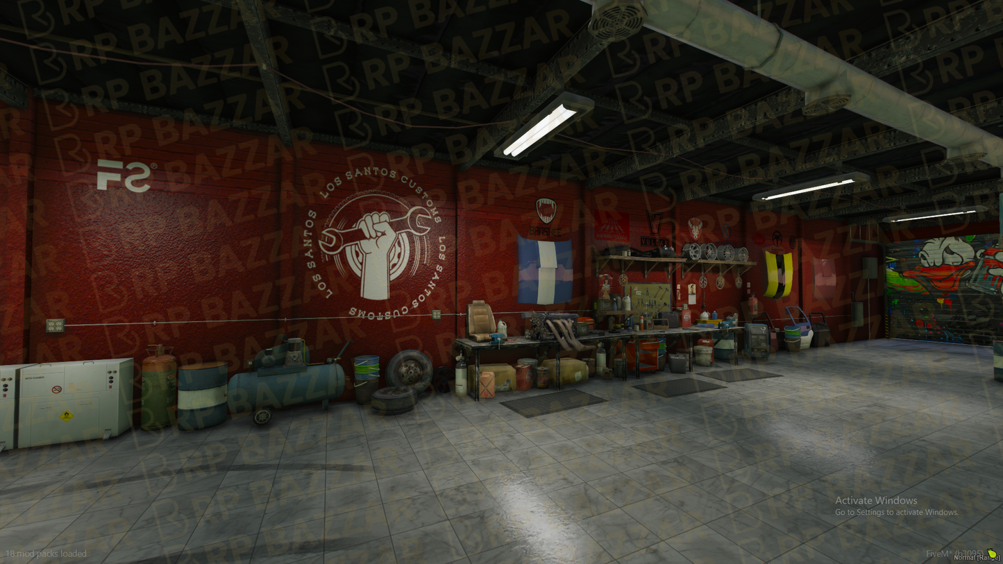 Grimy Mechanic Shop FiveM MLO — GTA RP Interior — ESX QB QBOX — RPBazzar