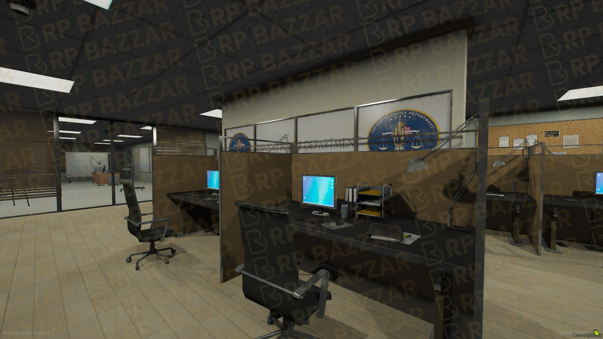 Sentinel Police Station FiveM MLO — GTA RP Interior — ESX QB QBOX — RPBazzar