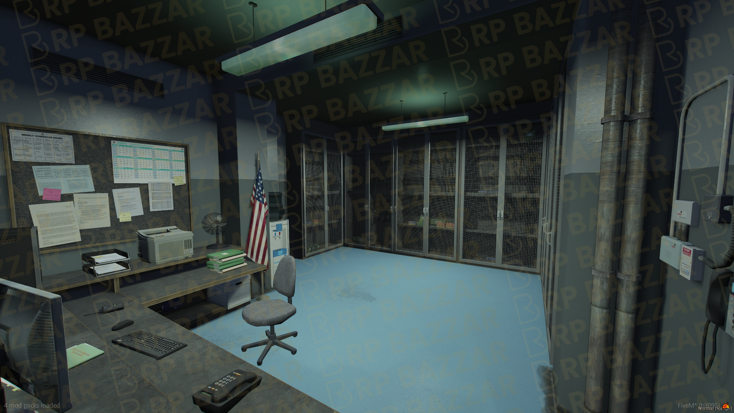 Desert Police Station FiveM MLO — GTA RP Interior — ESX QB QBOX — RPBazzar