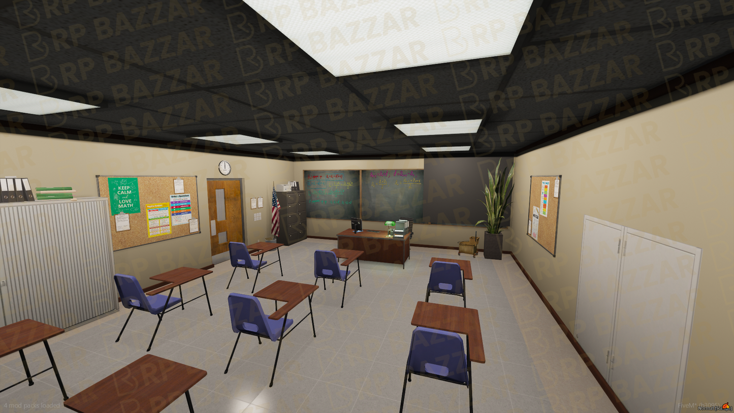 Modern School & University FiveM MLO — GTA RP Interior — ESX QB QBOX — RPBazzar