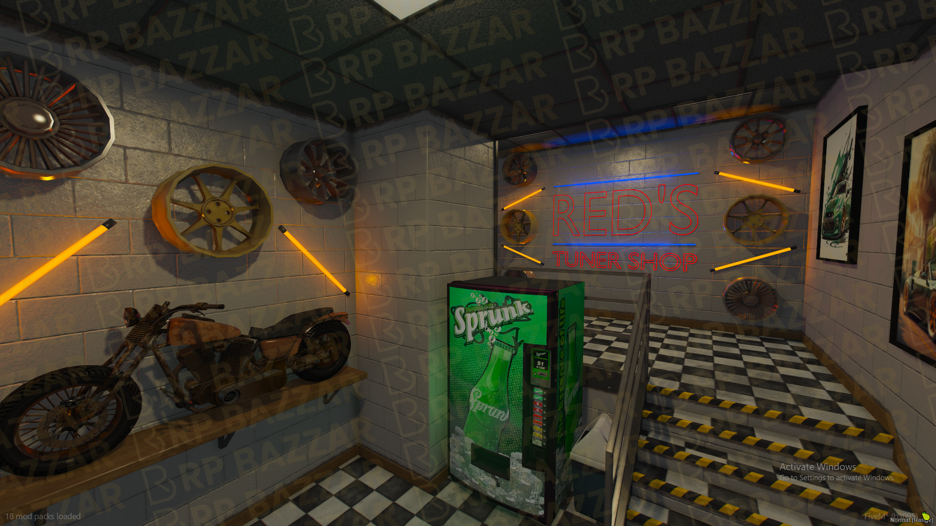 Chrome Mechanic Shop FiveM MLO — GTA RP Interior — ESX QB QBOX — RPBazzar