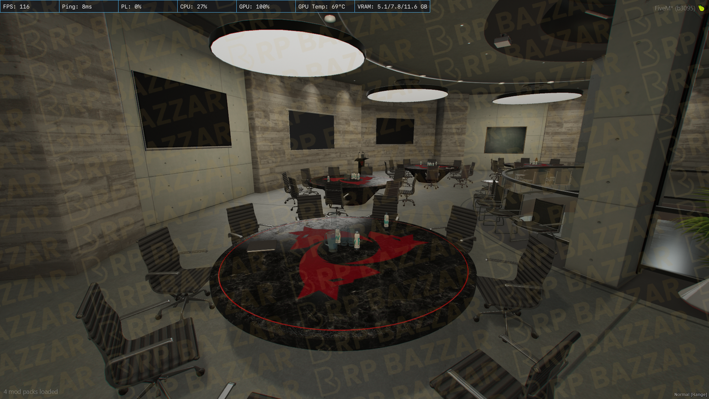 Skyline Office FiveM MLO — GTA RP Interior — ESX QB QBOX — RPBazzar