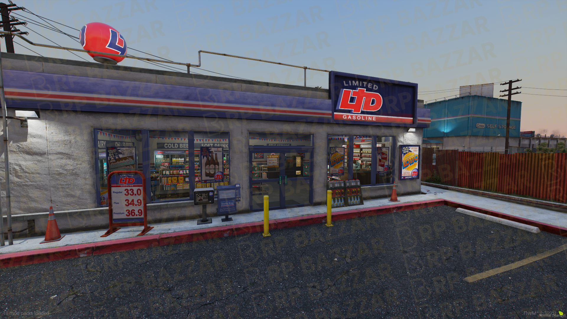 Highway Gas Station FiveM MLO — GTA RP Interior — ESX QB QBOX — RPBazzar