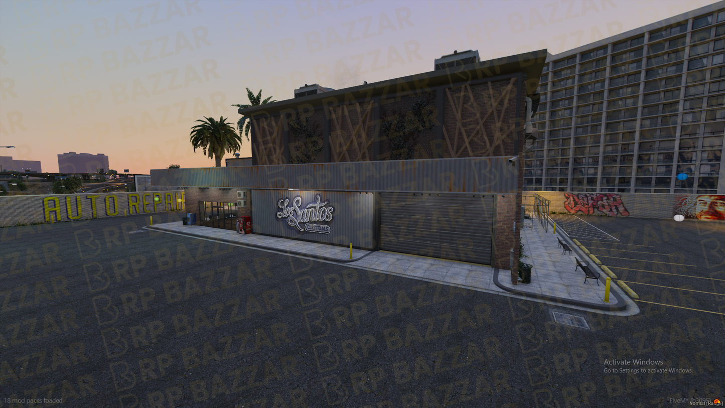 Upscale Mechanic Shop FiveM MLO — GTA RP Interior — ESX QB QBOX — RPBazzar