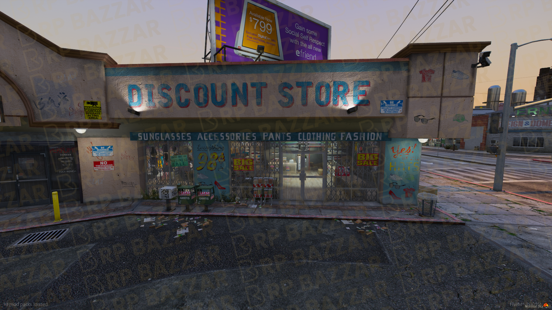 Street Clothing Store FiveM MLO — GTA RP Interior — ESX QB QBOX — RPBazzar
