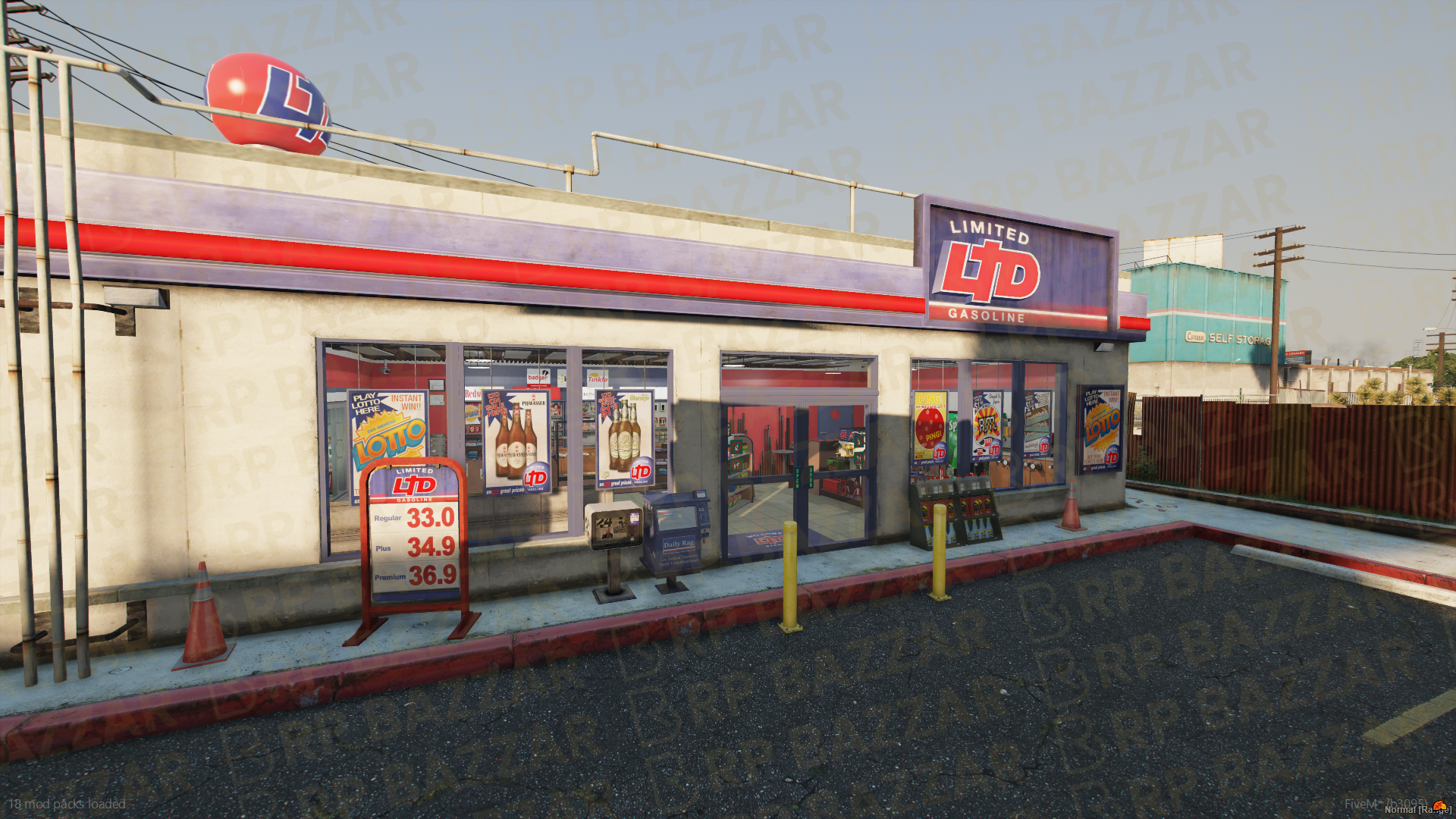 Roadside Gas Station FiveM MLO — GTA RP Interior — ESX QB QBOX — RPBazzar