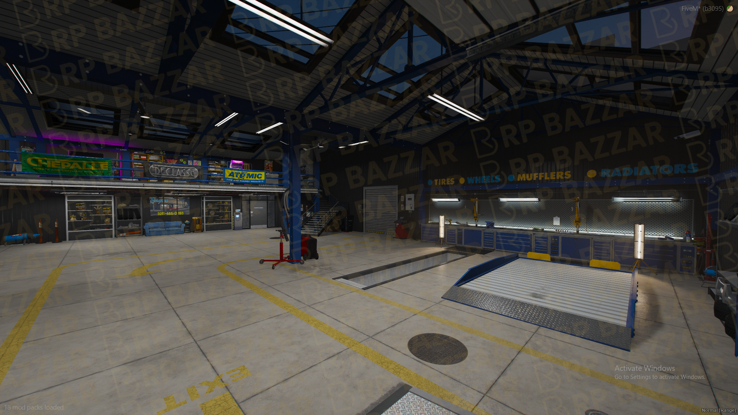 Vintage Mechanic Shop FiveM MLO — GTA RP Interior — ESX QB QBOX — RPBazzar