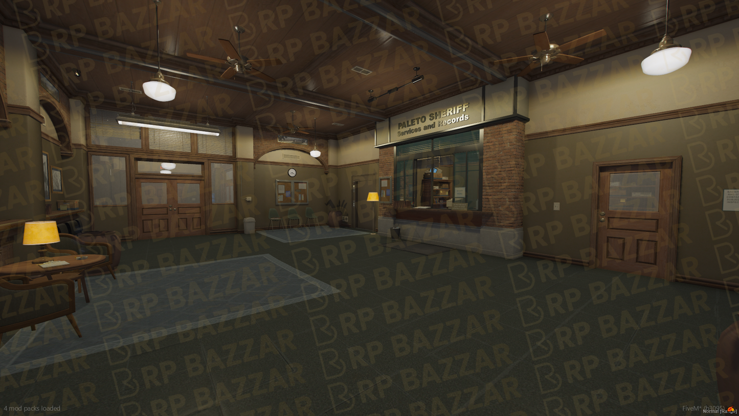 County Police Station FiveM MLO — GTA RP Interior — ESX QB QBOX — RPBazzar