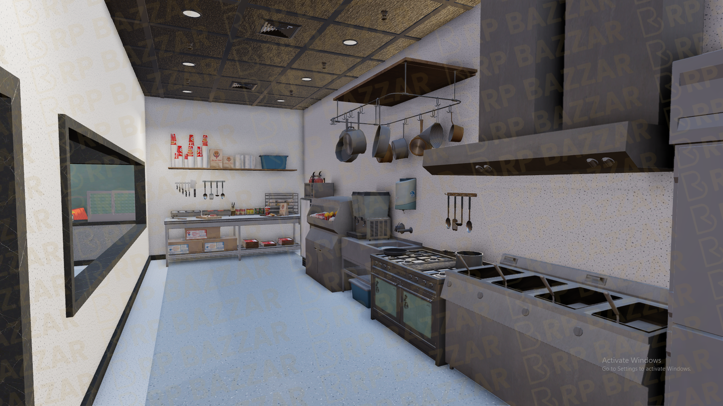 Mega Food Hall FiveM MLO — GTA RP Interior — ESX QB QBOX — RPBazzar