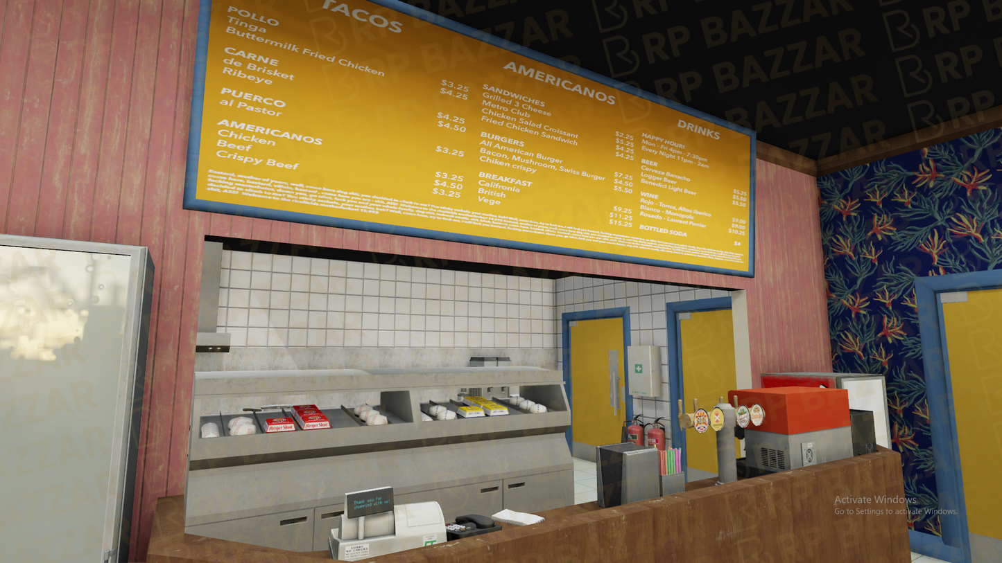 Neon Taco Bar FiveM MLO — GTA RP Interior — ESX QB QBOX — RPBazzar