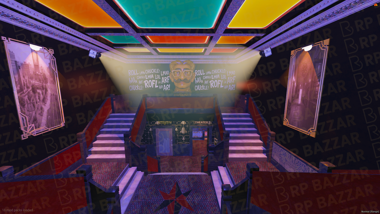 Retro Cinema FiveM MLO — GTA RP Interior — ESX QB QBOX — RPBazzar