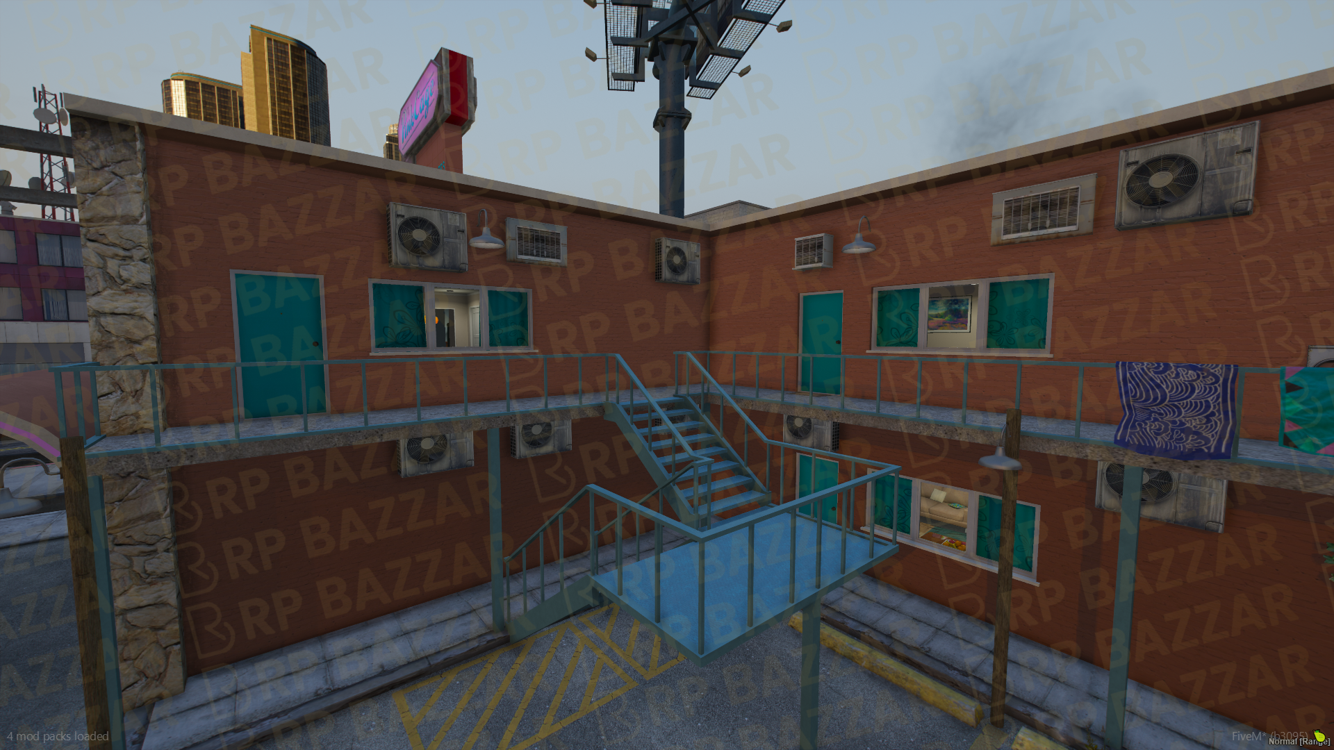 Neon Motel FiveM MLO — GTA RP Interior — ESX QB QBOX — RPBazzar